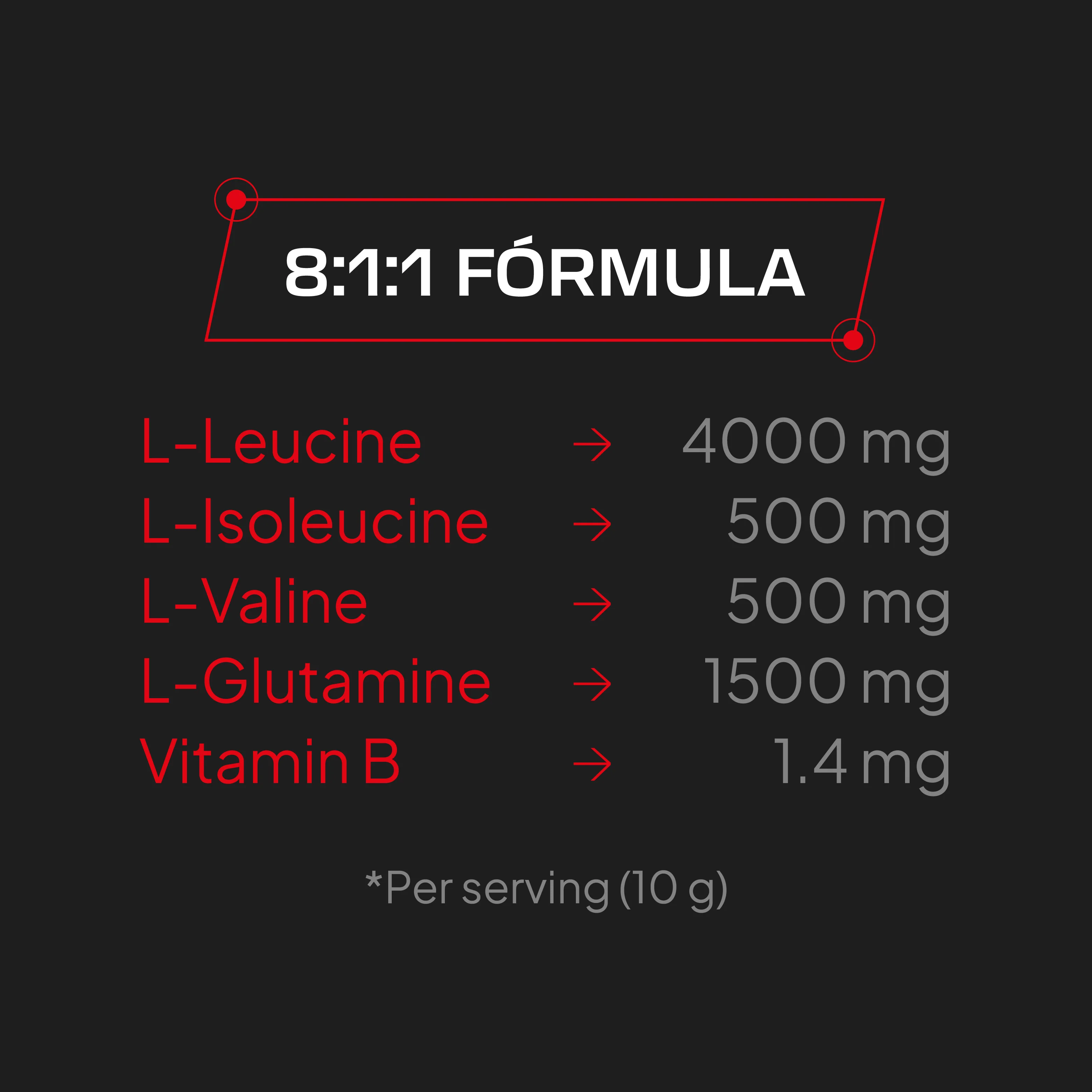 BCAA 8:1:1 + L-Glutamina - 300 g - Blue Lollipop - Image 3