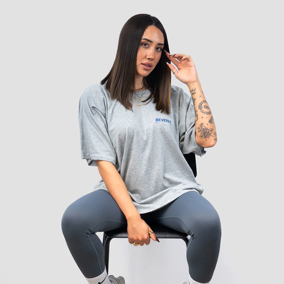 Camiseta oversize - Women's Club - For her - Grey - Image 2